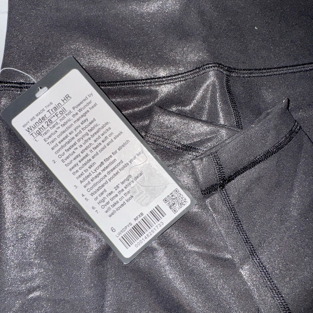 ✨ BNWT Sz 6 Lululemon Wunder Train HR Tight 28” – Foil Edition ✨